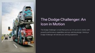 Dodge Challenger Auto Transportation