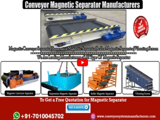Conveyor Magnetic Separator Manufacturers
