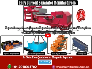 Eddy Current Separator Manufacturers