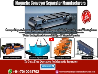 Magnetic Conveyor Separator Manufacturers