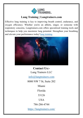 Lung Training  Lungtrainers.com