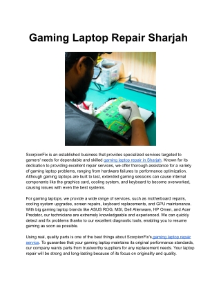 Gaming Laptop Repair Sharjah (1)