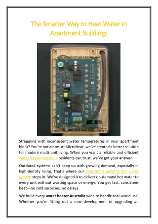 The Smarter Way to Heat Water in Apartment Buildings
