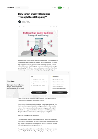 How to Get Quality Backlinks Through Guest Blogging