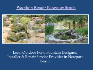 Newport Beach Pond Liner Repair