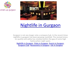 Nightlife in Gurgaon