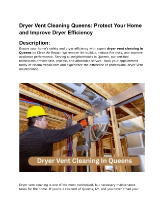 Dryer Vent Cleaning Queens (1)