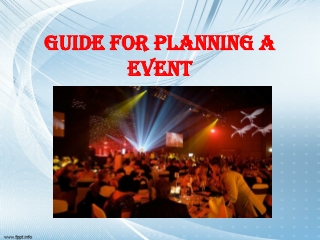 Guide for planning a event
