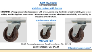 stainless casters with brakes