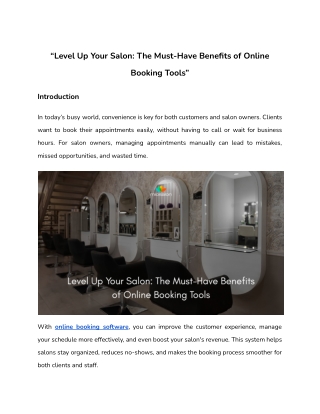 Level Up Your Salon_ The Must-Have Benefits of Online Booking Tools