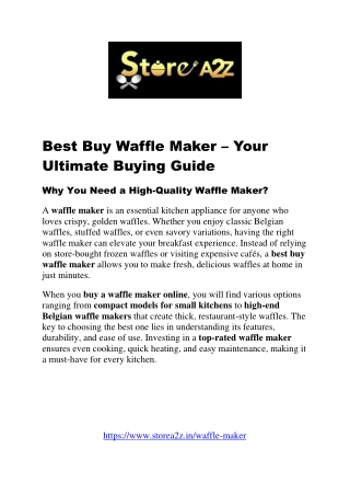 Best Buy Waffle Maker: Top Picks for Every Kitchen in 2025