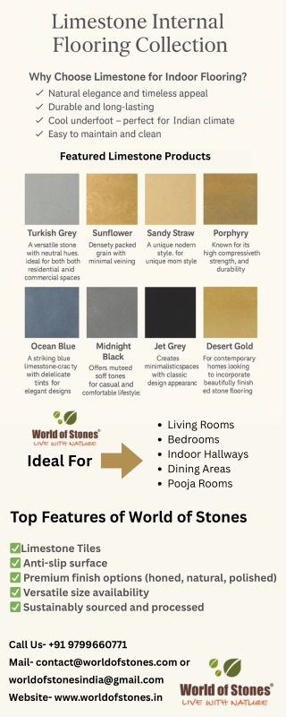 Limestone Internal Flooring Collection- worldofstones india