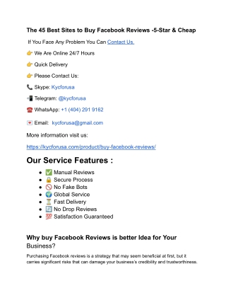 0.33 Best Sites to Buy Facebook Reviews (5-Star & Cheap)-2025