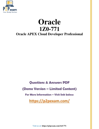 1Z0-771 Questions and Answers pdf dumps