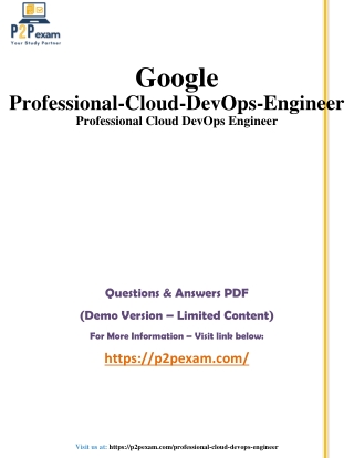 Professional-Cloud-DevOps-Engineer Questions and Answers pdf dumps