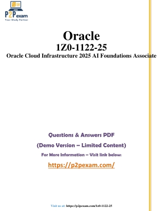 1Z0-1122-25 Questions and Answers pdf dumps