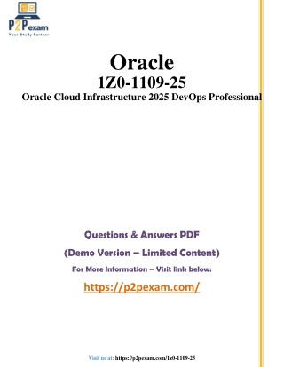 1Z0-1109-25 Questions and Answers pdf dumps
