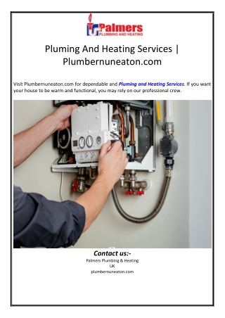 Pluming And Heating Services | Plumbernuneaton.com