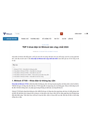 Top 5 khóa Winlock được ưa chuộng nhất 2025