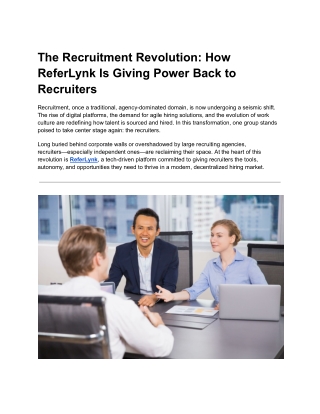 The Recruitment Revolution_ How ReferLynk Is Giving Power Back to Recruiters
