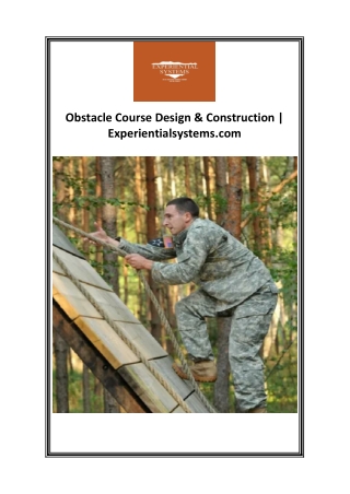 Obstacle Course Design & Construction  Experientialsystems.com