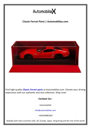 Classic Ferrari Parts  Automobiliax.com