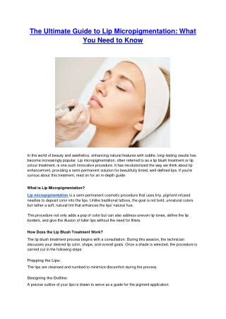 The Ultimate Guide to Lip Micropigmentation_ What You Need to Know