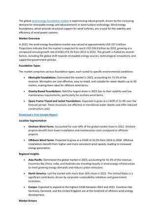 Wind Energy Foundation Market