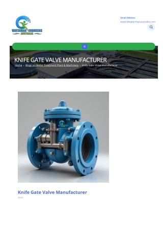 KNIFE GATE VALVE MANUFACTURER