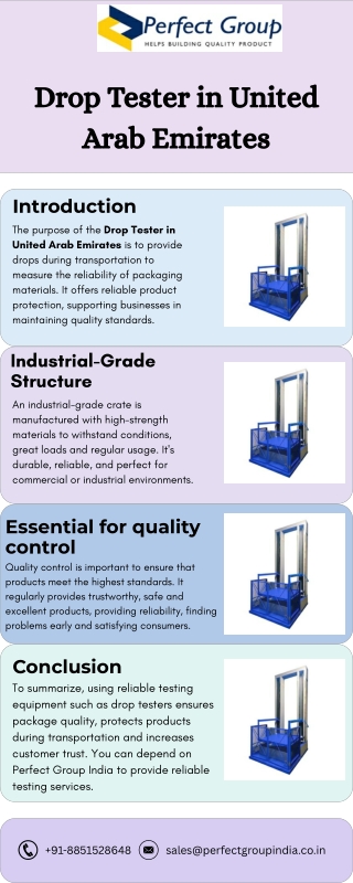 Drop Tester in United Arab Emirates