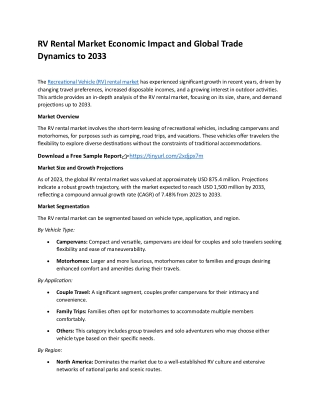 RV Rental Market