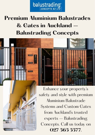 "Premium Aluminum Balustrades & Commercial Fencing Systems in Auckland