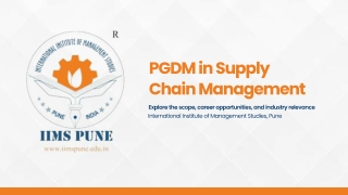 What is the scope of PGDM in supply chain management?