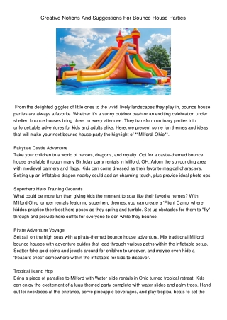 CreativeNotionsAndSuggestionsForBounceHouseParties483