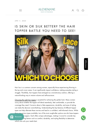 Is Skin or Silk Better? The Hair Topper Battle You Need to See!