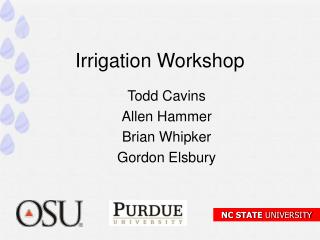 Irrigation Workshop