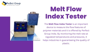 Melt Flow Index Tester