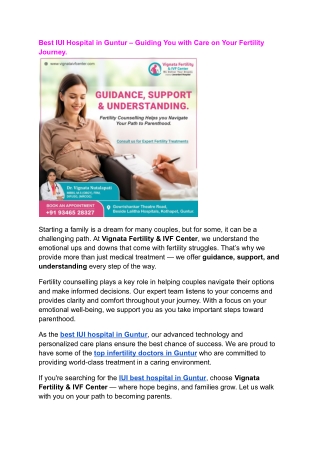 Vignata-Best IUI Hospital in Guntur