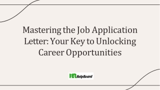 importance of application letter