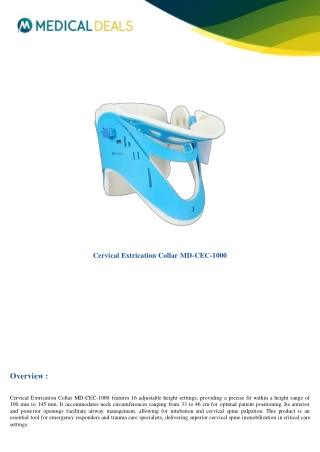 Cervical-Extrication-Collar-MD-CEC-1000