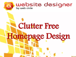 Clutter Free Homepage Design