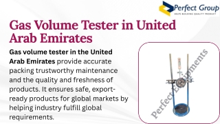 Gas Volume Tester in United Arab Emirates