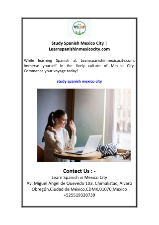 Study Spanish Mexico City  Learnspanishinmexicocity.com