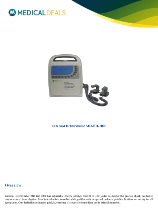 External-Defibrillator - MD-ED-1000