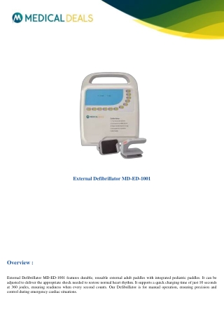 External-Defibrillator - MD-ED-1001
