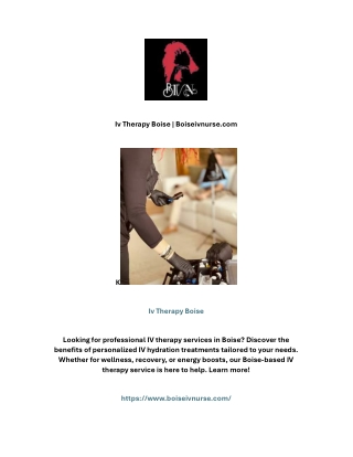 Iv Therapy Boise | Boiseivnurse.com