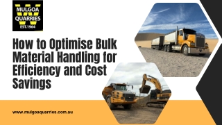 How to Optimise Bulk Material Handling for Efficiency and Cost Savings