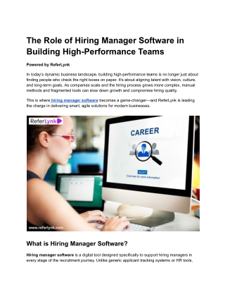 Hiring Manager Software