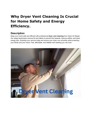 Dryer Vent Cleaning (2)