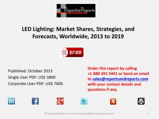 Global LED Lighting Industry 2019 Forecasts and Analysis